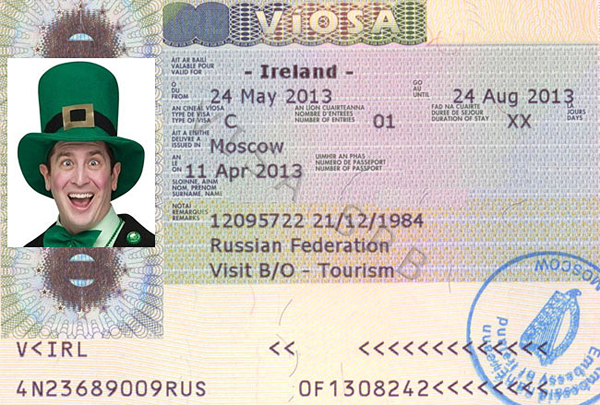 Виза в Ирландию оформленная в Новороссийске